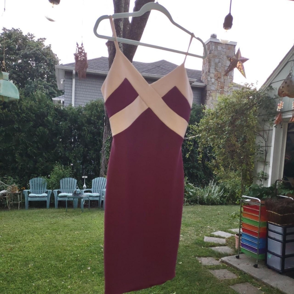 Papaya magenta mini bodycon dress size medium Party Coquette Fairy Clubbing